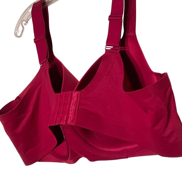 Lane Bryant Cacique 48DD Lightly Lined Balconette Bra Red Adj Straps Comfortable - Picture 2 of 16